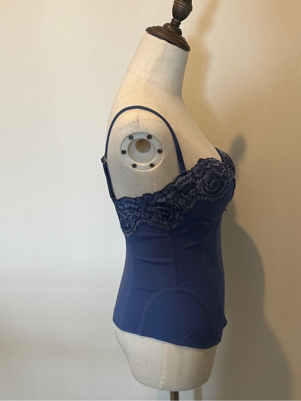 La Perla Blue Silk Lace Bustier Corset Top 34D NWT - Picture 6 of 13